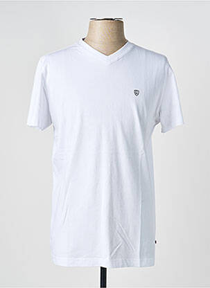 T-shirt coupe cintrée manches courtes blanc CAMBRIDGE homme
