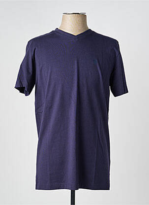 T-shirt coupe cintrée manches courtes bleu CAMBRIDGE homme