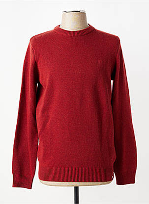 Pull col rond manches longues orange CAMBRIDGE homme