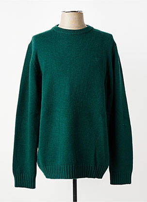Pull col rond manches longues vert CAMBRIDGE homme