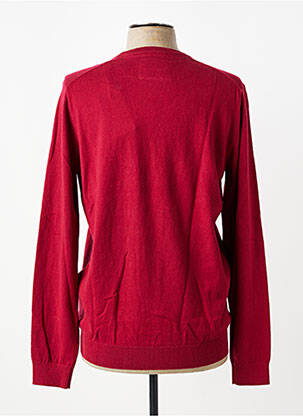 Pull col rond manches longues rouge CAMBRIDGE homme