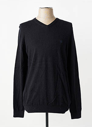 Pull col v manches longues noir CAMBRIDGE homme
