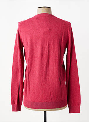 Pull col v manches longues rouge CAMBRIDGE homme