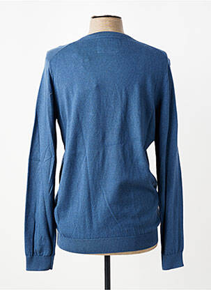 Pull col v manches longues bleu CAMBRIDGE homme