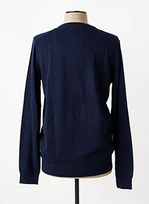 Pull col v manches longues bleu fonce CAMBRIDGE homme