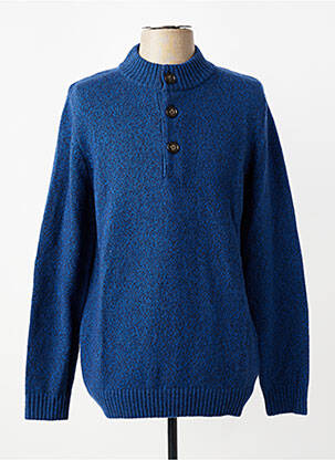 Pull col rond manches longues bleu CAMBRIDGE homme