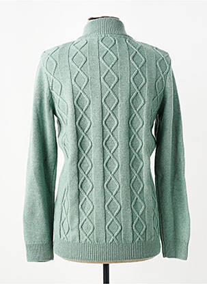 Pull maille tricot manches longues vert CAMBRIDGE homme