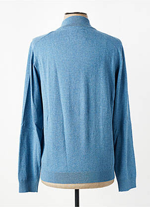 Gilet manches longues maille fine bleu CAMBRIDGE homme