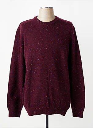 Pull stretch manches longues rouge CAMBRIDGE homme