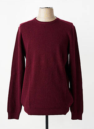 Pull stretch manches longues rouge CAMBRIDGE homme