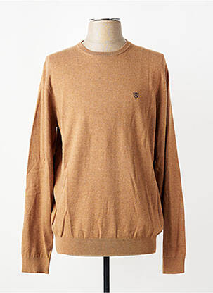 Pull stretch manches longues marron CAMBRIDGE homme