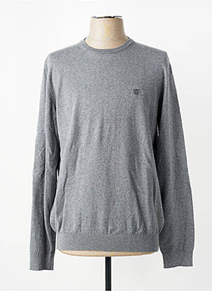 Pull stretch manches longues gris CAMBRIDGE homme