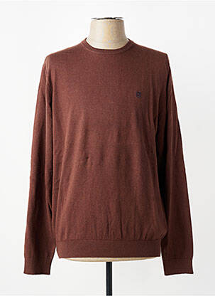 Pull stretch manches longues marron CAMBRIDGE homme