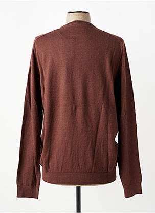 Pull stretch manches longues marron CAMBRIDGE homme