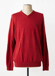 Pull col v manches longues orange CAMBRIDGE homme