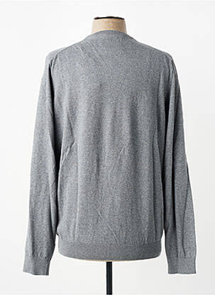 Pull col v manches longues gris CAMBRIDGE homme