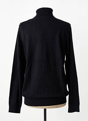 Pull col roulé stretch manches longues noir CAMBRIDGE homme