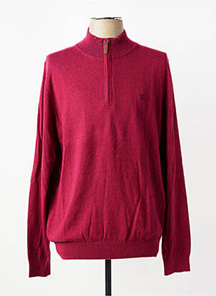 Pull stretch manches longues rouge CAMBRIDGE homme
