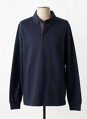 Sweat-shirt stretch manches longues bleu CAMBRIDGE homme
