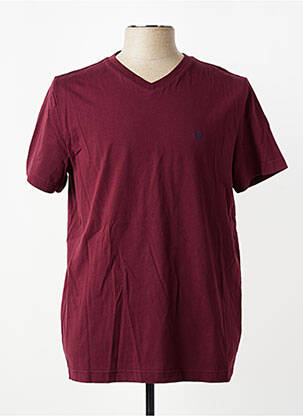 T-shirt stretch manches courtes rouge CAMBRIDGE homme