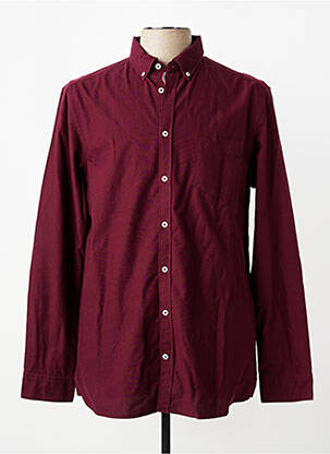 Chemise manches longues poches rouge CAMBRIDGE homme