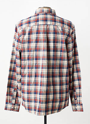 Chemise manches longues imprimé écossais orange CAMBRIDGE homme