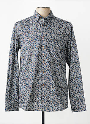 Chemise manches longues coupe cintrée bleu CAMBRIDGE homme