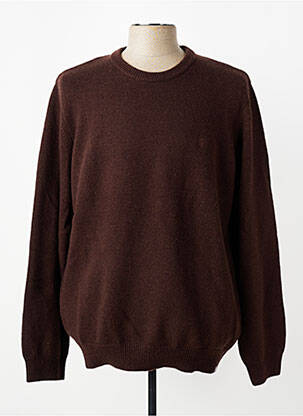 Pull stretch manches longues marron CAMBRIDGE homme