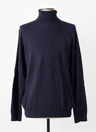 Pull col roulé stretch manches longues bleu CAMBRIDGE homme