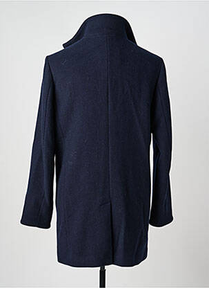 Manteau long manches longues sans capuche bleu CAMBRIDGE homme