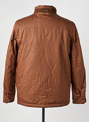 Manteau court fermeture zippée sous rabat pressionné sans capuche marron CAMBRIDGE homme