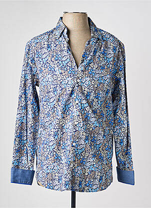 Chemise manches longues imprimé fleurs bleu CAMBRIDGE homme