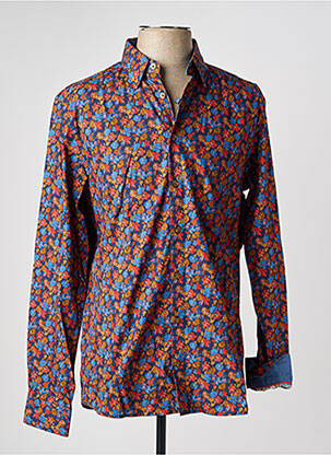 Chemise manches longues imprimé fleurs bleu CAMBRIDGE homme