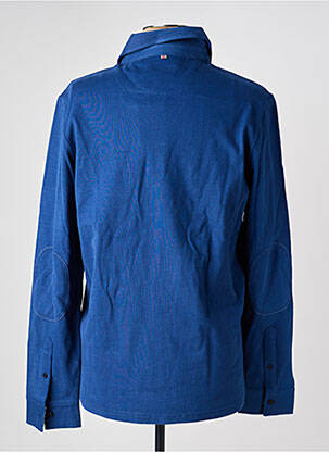 Polo manches longues manches longues bleu CAMBRIDGE homme