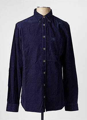 Chemise manches longues coupe droite bleu CAMBRIDGE homme