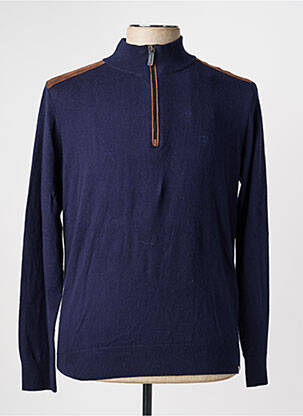 Pull stretch manches longues bleu CAMBRIDGE homme
