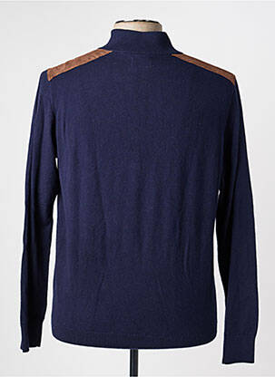 Pull stretch manches longues bleu CAMBRIDGE homme