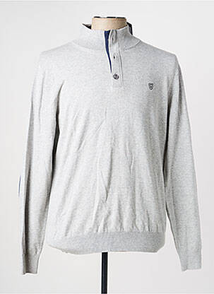 Pull stretch manches longues gris CAMBRIDGE homme