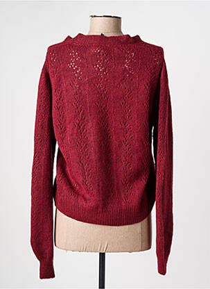Gilet manches longues resserrée sur le bas rouge JULIE GUERLANDE femme