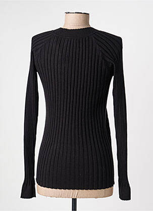 Pull stretch manches longues noir C'EST BEAU LA VIE femme