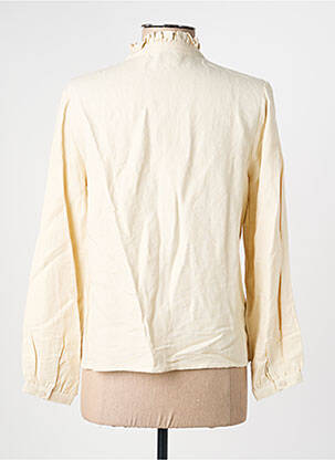 Chemisier coupe droite manches longues beige JULIE GUERLANDE femme