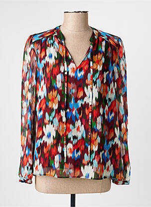 Blouse légère et transparente manches longues orange JULIE GUERLANDE femme