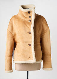 Manteau court poches sans capuche beige C'EST BEAU LA VIE femme
