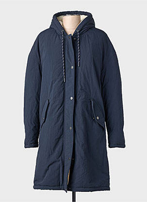 Parka manches longues a capuche bleu C'EST BEAU LA VIE femme