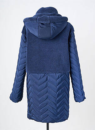 Doudoune poches a capuche bleu C'EST BEAU LA VIE femme