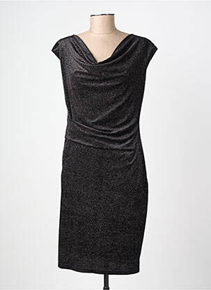 Robe mi-longue manches courtes manches courtes noir MOLLY BRACKEN femme
