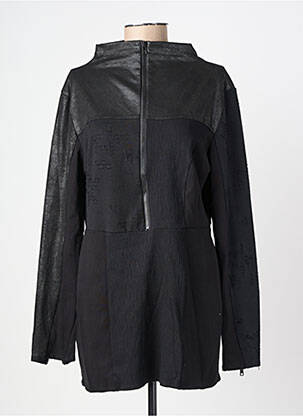 Tunique manches longues col rond noir NÜ femme