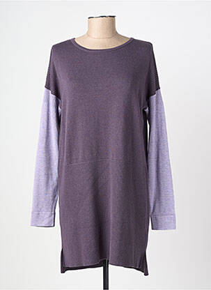 Pull tunique col rond manches longues violet WHITE STUFF femme