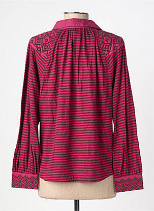 Top col v manches longues violet WHITE STUFF femme