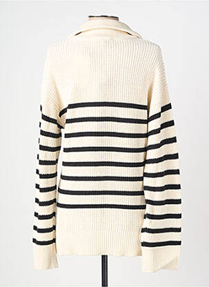Pull coupe droite manches longues blanc GARCIA femme